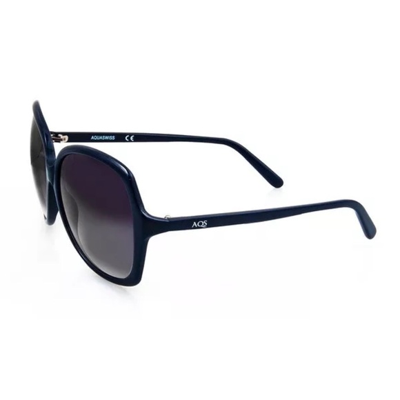 AQS Aquaswiss Valentina black oversized plastic sunglasses VAL001 - Picture 2 of 12